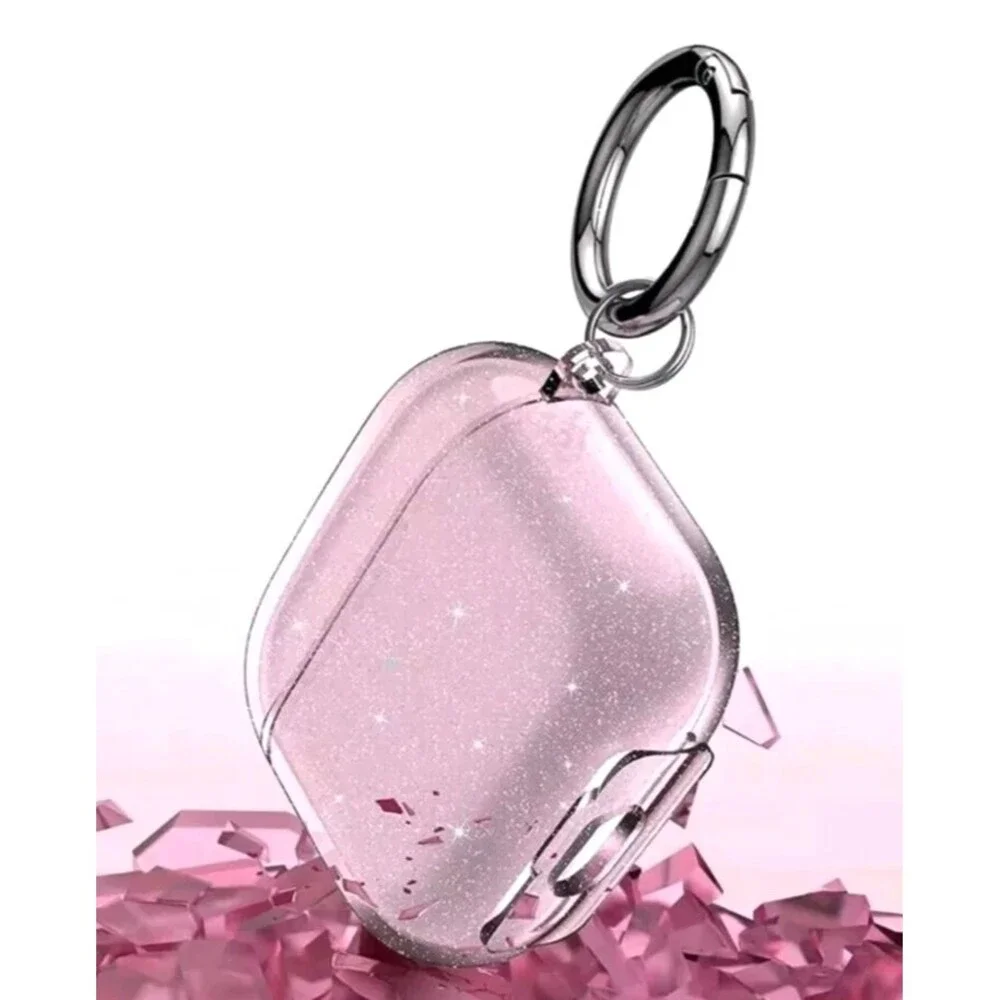 Pink Glitter Case Compatible With Apple AirPods 1 Shockproof